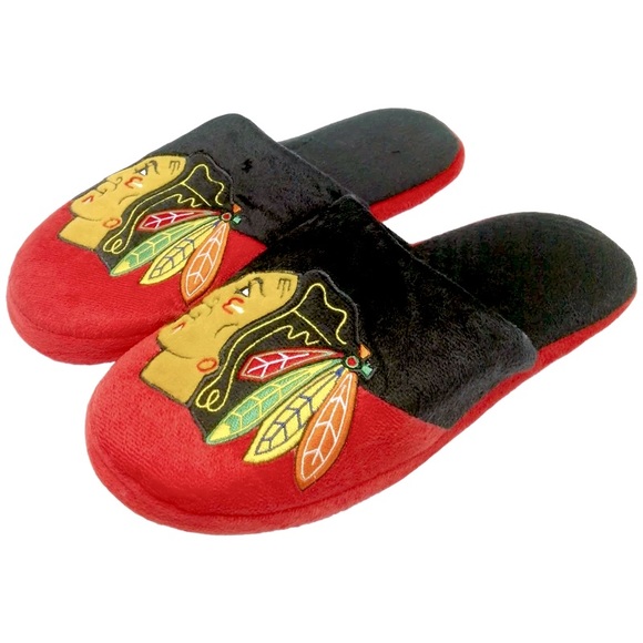 Blackhawks Colorblock Slide Slippers - Picture 1 of 3